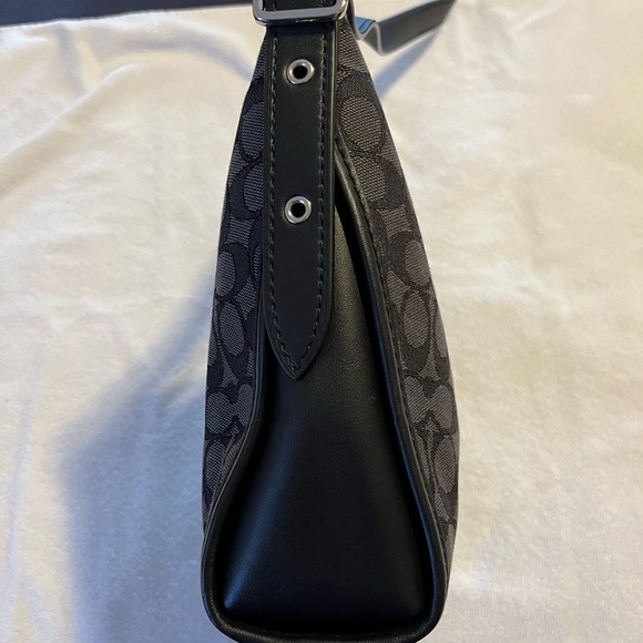 Coach Signature Jaquard and Leather Duffelette Crossbody/Shoulder Bag - Picture 8 of 8